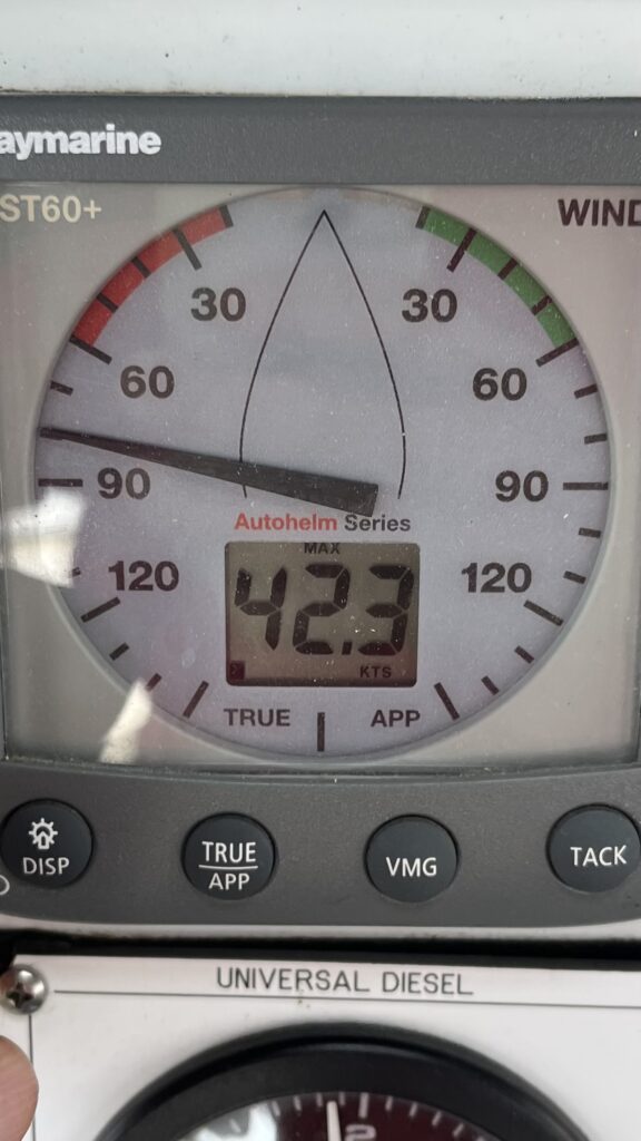 I'd really never like to see this wind speed out on the Lake again!
